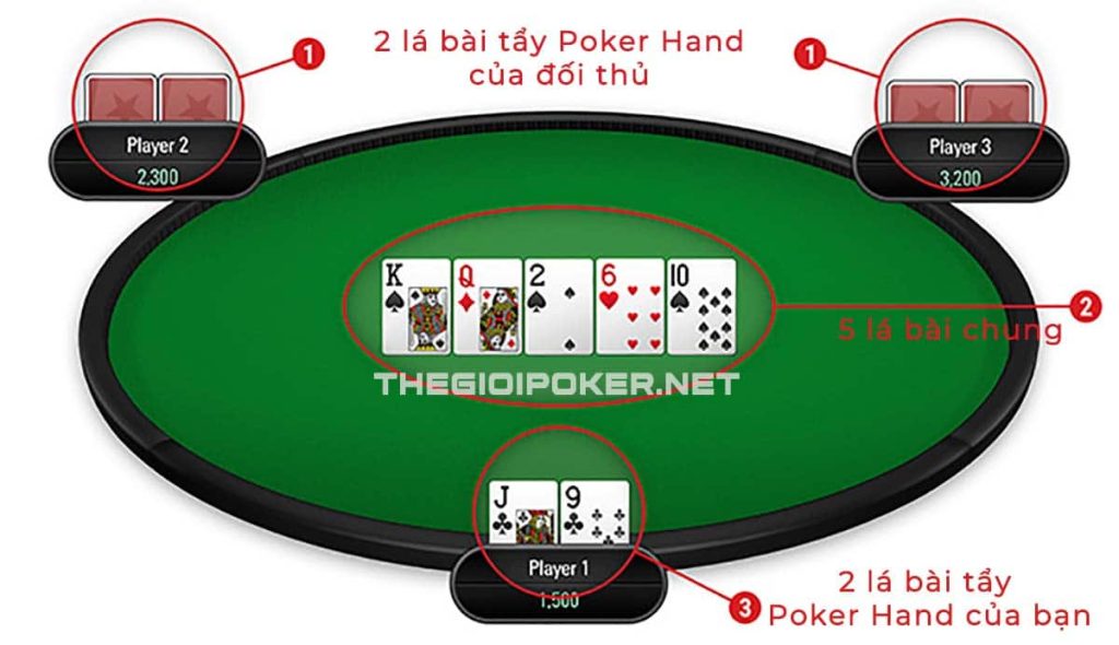 luật poker, luật chơi poker, bài tẩy, bài tẩy poker, poker hand, lá bài chung, board game, các vòng cược poker, poker preflop, poker flop, turn, river